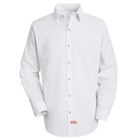 Long Sleeved Shirt, White, 100 per. PET, XL