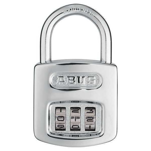 Combination Padlock, Front, Black/Silver