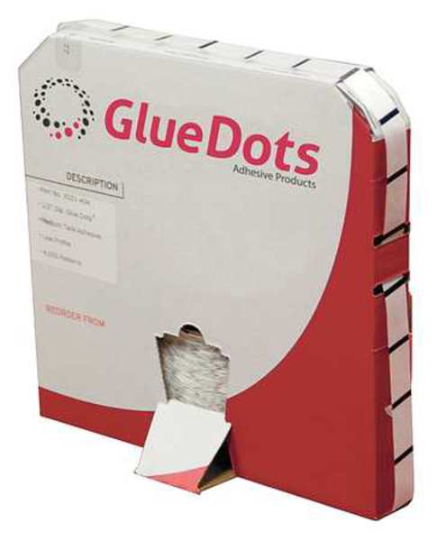 Adhesive Dots, Clear, Immediate Full Cure, 1/2 in (Round), Dot