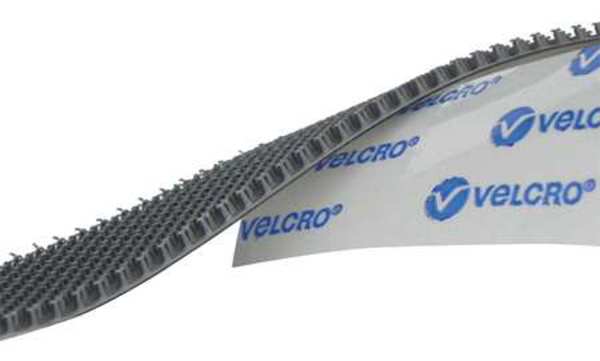 Reclosable Fastener, Rubber Adhesive, 75 ft, 1 in Wd, Silver