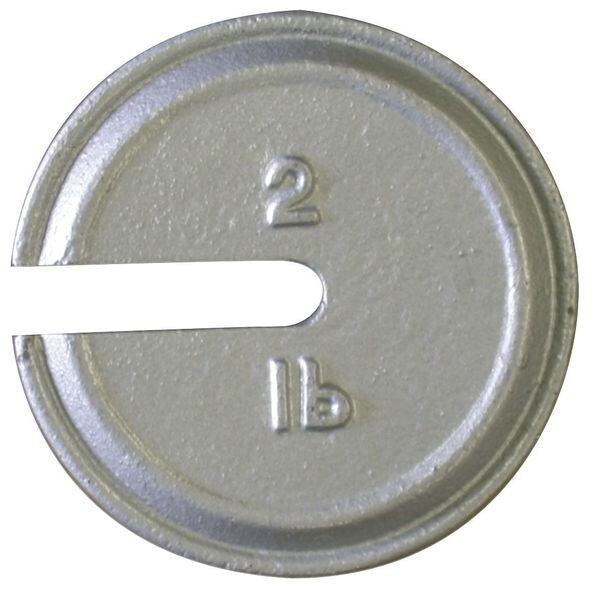 Calibration Weight, Cast Iron, 2lb, Slotted