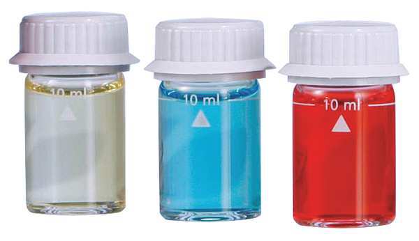Round Plastic Vials, 10 mm w/Lid, PK12