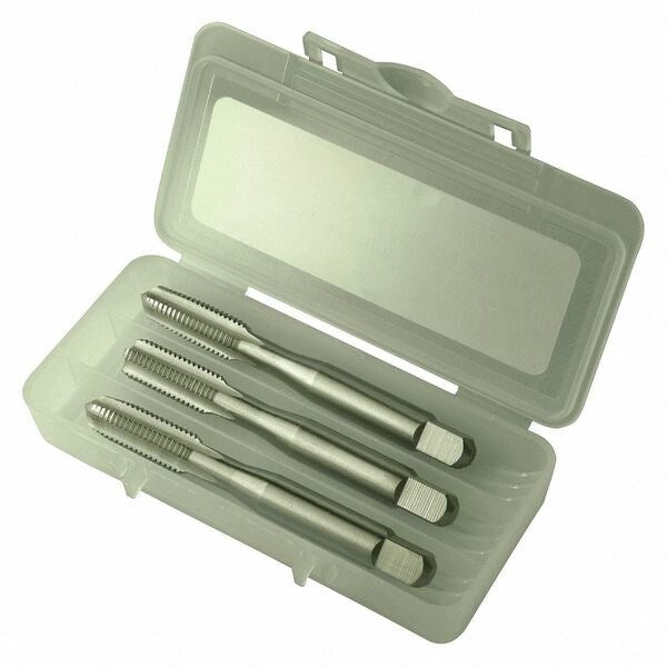 3pc HSS Taper, Plug & Bottoming Hand Tap Set HTGP Greenfield Threading Bright 4-Flute GH3 9/16-18UNF