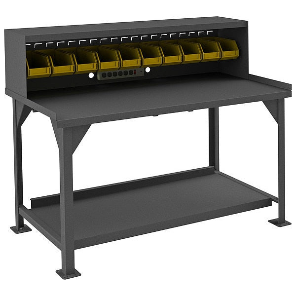 Heavy duty Work Bench with Riser, Steel, 72