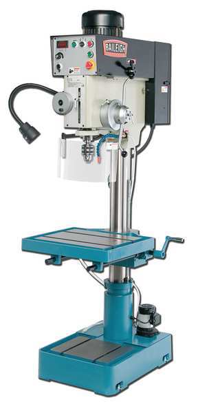Floor Drill Press, Belt Drive, 2 hp, 220 V, 20 51/64 in Swing, Variable Speed