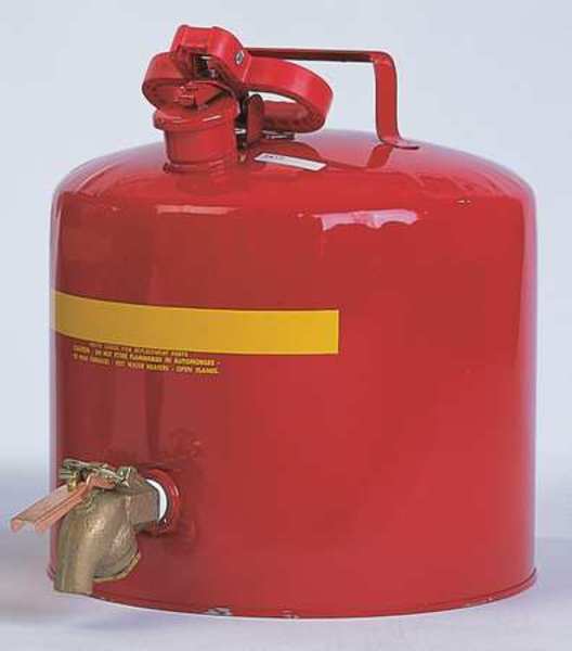 5 gal. Red Stainless Steel Type I Faucet Safety Can for Flammables