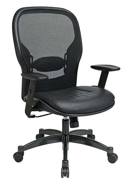 Managerial Chair, Leather, 19-1/4