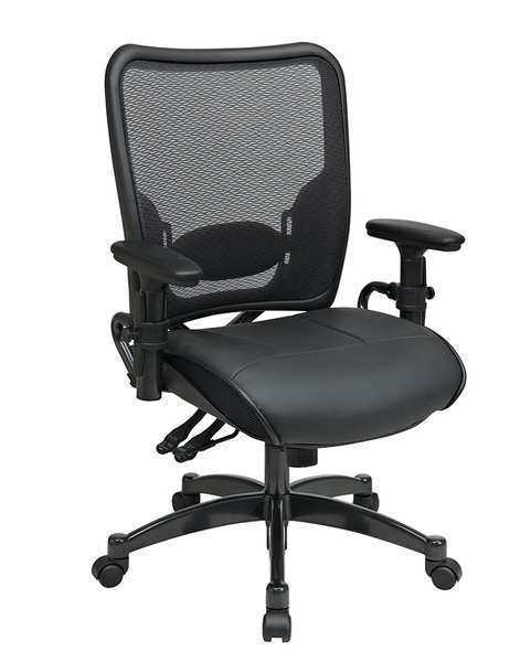 Managerial Chair, Leather, 18-1/4
