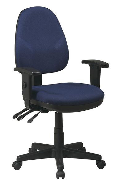 Desk Chair, Fabric, 20 1/2- Height, Adjustable Arms