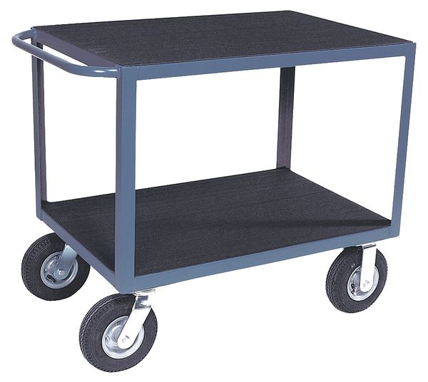 Steel Instrument Cart with Flush Metal Shelves, Flat, 2 Shelves, 1,200 lb