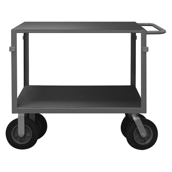 Steel Instrument Cart with Flush Metal Shelves, Flat, 2 Shelves, 1,200 lb