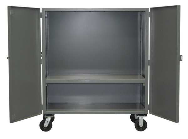 Solid-Sided Metal Security Cart with Adjustable Shelves 3,000 lb Capacity, 40 in W x 54 in L x