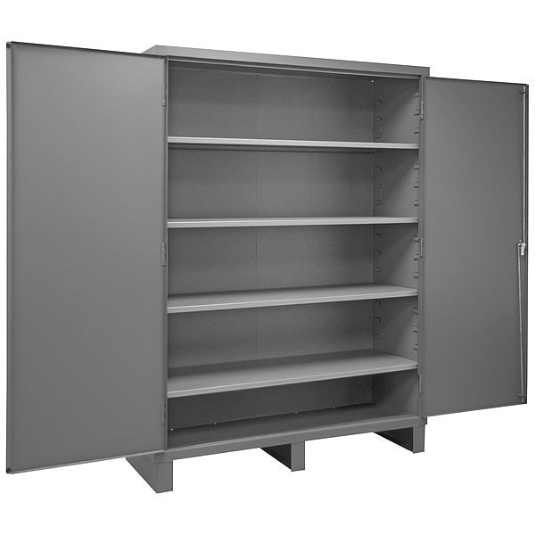 16 ga. ga. Steel Storage Cabinet, 60 in W, 84 in H, Stationary