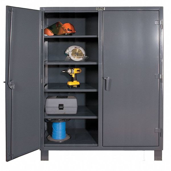 12 ga. ga. Steel Storage Cabinet, 48 in W, 78 in H, Stationary
