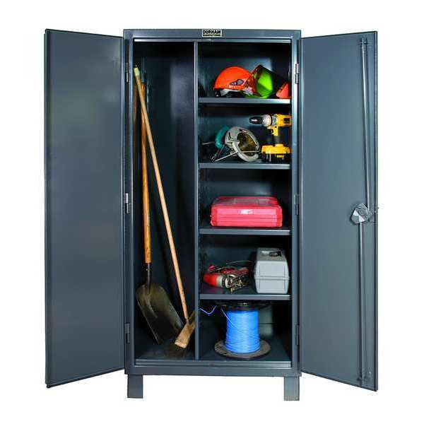 12 ga. ga. Steel Storage Cabinet, 60 in W, 78 in H, Stationary