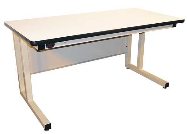 Workbench, ESD Laminate, 60 in W, 30 in Height, 850 lb, Cantilever