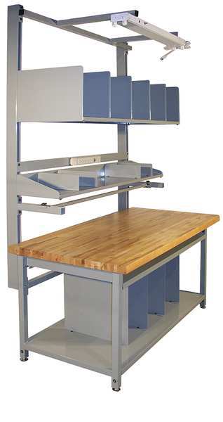 Bolted Packaging Work Benches, Butcher Block, 60