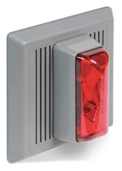 Horn Strobe, Red, 120VAC