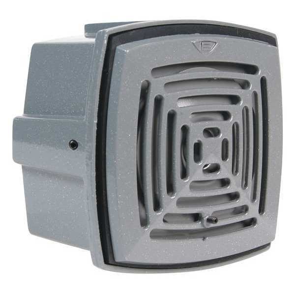 Weatherproof Vibrating Horn, 120V AC, Indoor/Outdoor, Surface Mount, 4.875 in Height, 4.875 in Wide