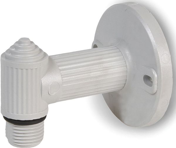 Threaded Wall Mount, Polycarbonate, Gray