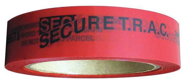Tamper Evident Tape, Red, 1 In x 180 Ft
