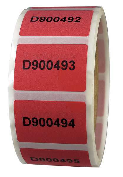 Tamper-Evident Tape, 1Inx1-1/2In, PK250