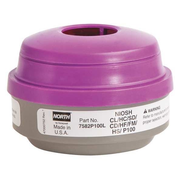 Combination Cartridge/Filter, AG, P100, Magenta, White, 1 PR, NIOSH