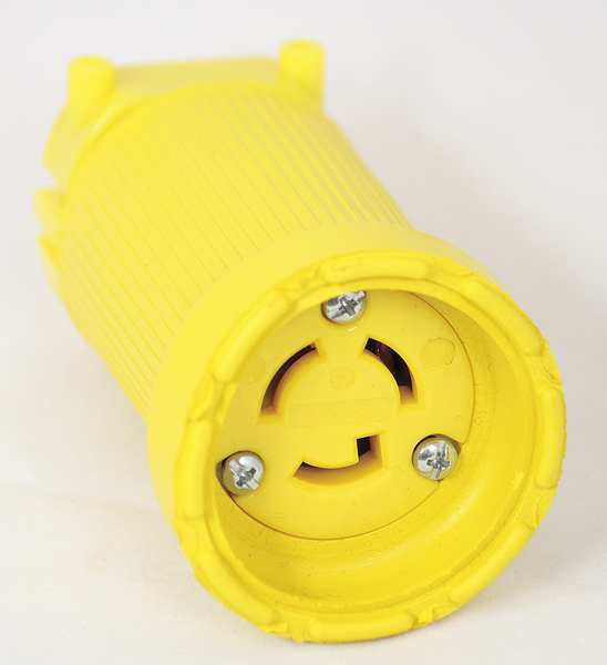 15A Locking Connector 2P 3W 125VAC L5-15R YL