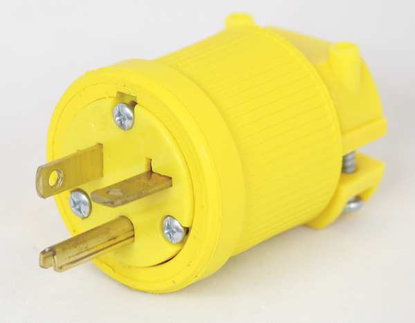 3 Wire Industrial Flip Seal Straight Blade Plug 125VAC 20A