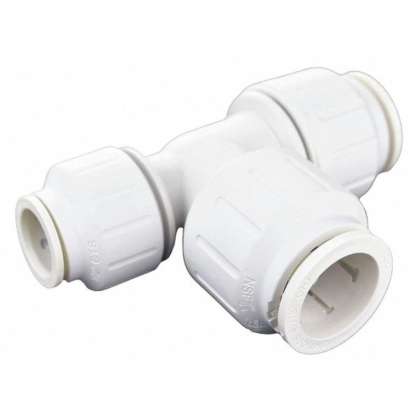Reducing Tee, 3/4 x1/2x3/4 In CTS, PEX, Wht