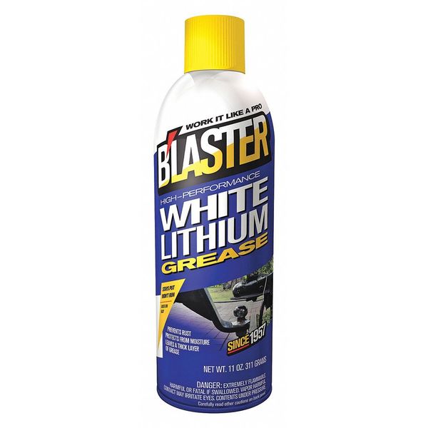 Multipurpose Grease, Aerosol Can, 11 oz, 1, Lithium, High-Performance, White