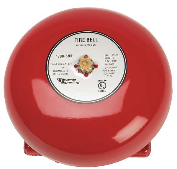 Fire Bell, Red, 6 In.