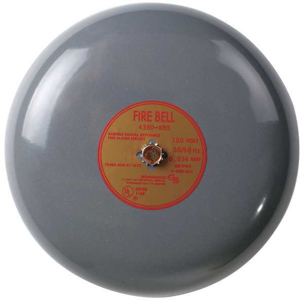 Fire Bell, Gray, 8 In.