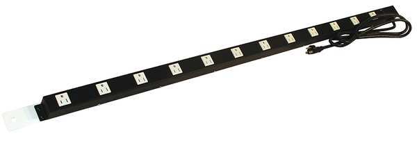 Power Strip, 60 W x 2 D x 2 in. H, White