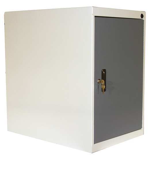 Overhead Cabinet, 26Wx12Dx14H, White/Blue