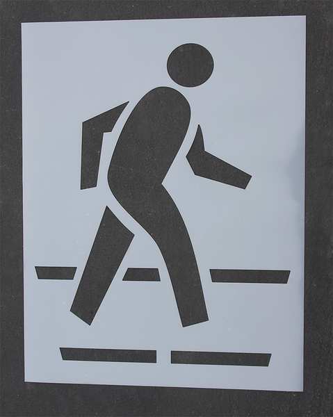 Pavement Stencil, 54 in, Ped Crossing1/16