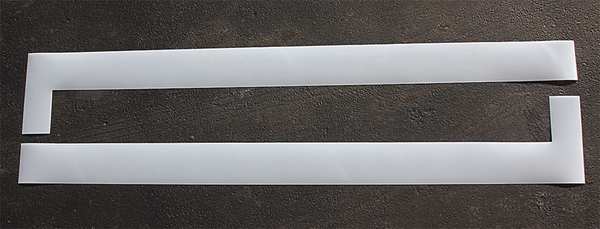 Pavement Stencil, 9 in, Wheel Stop, 1/8