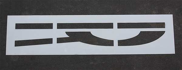 Pavement Stencil, 72 in, R x R, 1/8
