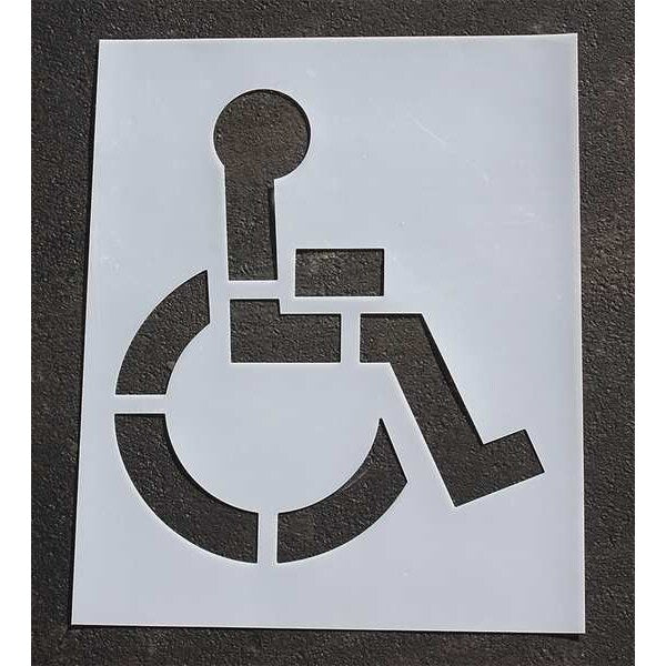 Pavement Stencil, 48 in, Handicap, 1/16, STL-116-3048