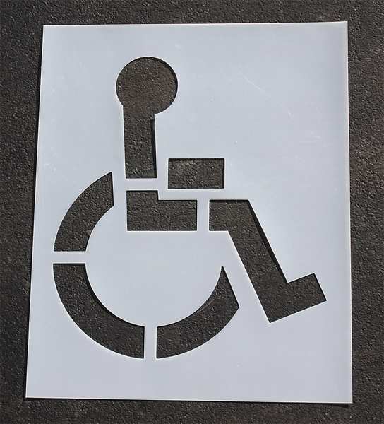 Pavement Stencil, 48 in, Handicap, 1/8, STL-108-3048