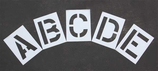 Pavement Stencil, Alphabet Kit, 12 in. H