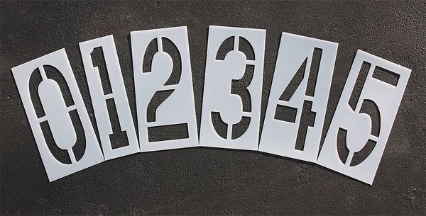Pavement Stencil, 24 in, Number Kit, 1/16, STL-116-8240