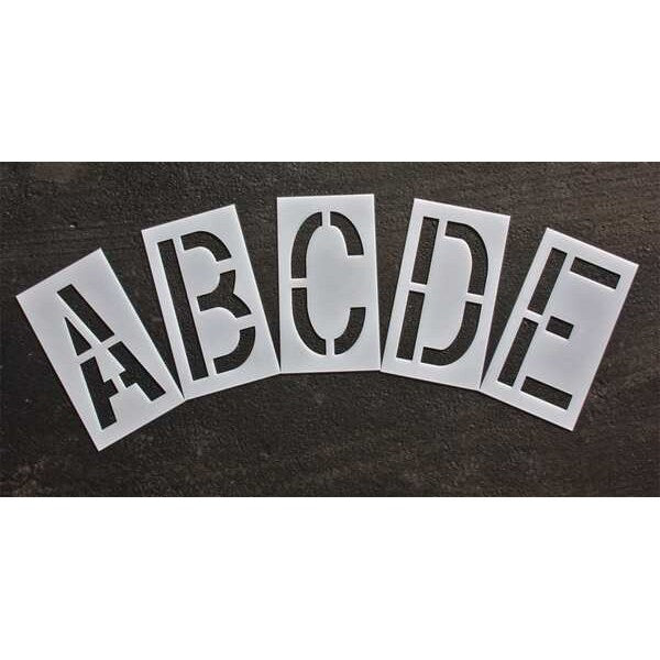 Pavement Stencil, 24 in, Alphabet Kit, 1/16, STL-116-8245