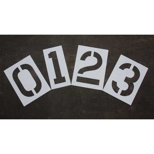 Pavement Stencil, 24 in, Number Kit, 1/8, STL-108-8240W
