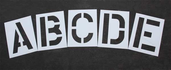 Pavement Stencil, 24 in, Alphabet Kit, 1/8, STL-108-8245W