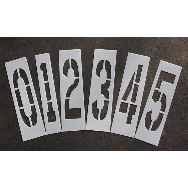 Pavement Stencil, 36 in, Number Kit, 1/8, STL-108-8360