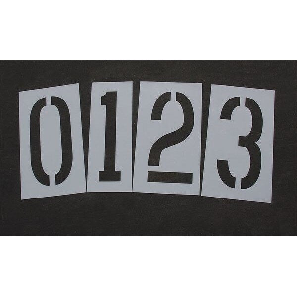 Pavement Stencil, 36 in, Number Kit, 1/8, STL-108-8360W