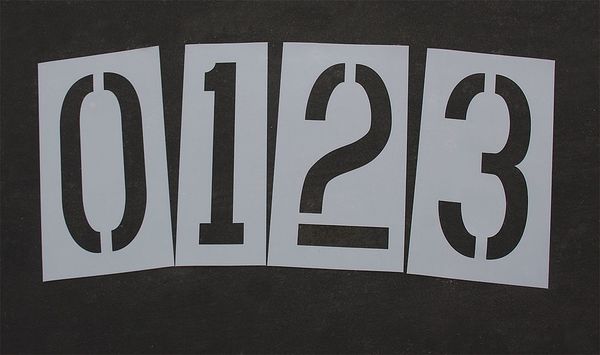 Pavement Stencil, 36 in, Number Kit, 1/16, STL-116-8360W