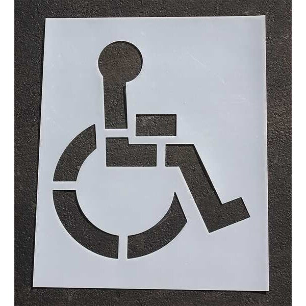 Pavement Stencil, 39 in, Handicap, 1/8