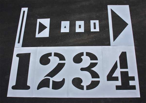 Athletic Stencil, Track & Field, 36in, 1/8